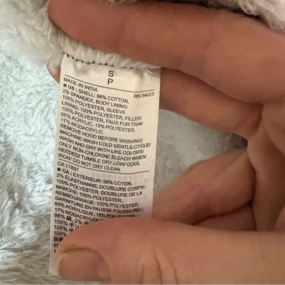 Banana Republic Olive Green Faux Fur Hooded Parka Jacket Size Small Utility Coat - Picture 7 of 9